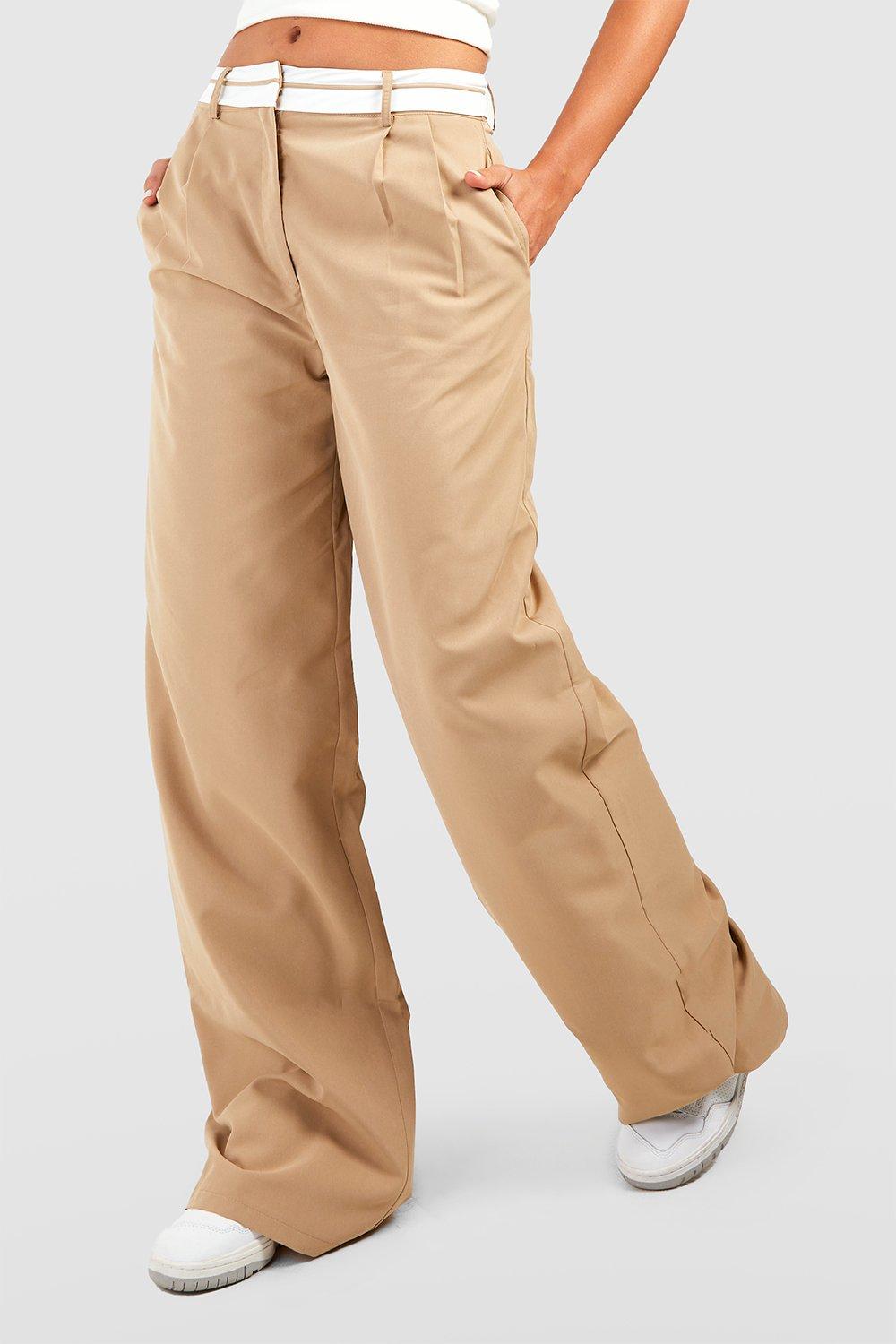 Reversed Waistband Chino Pants