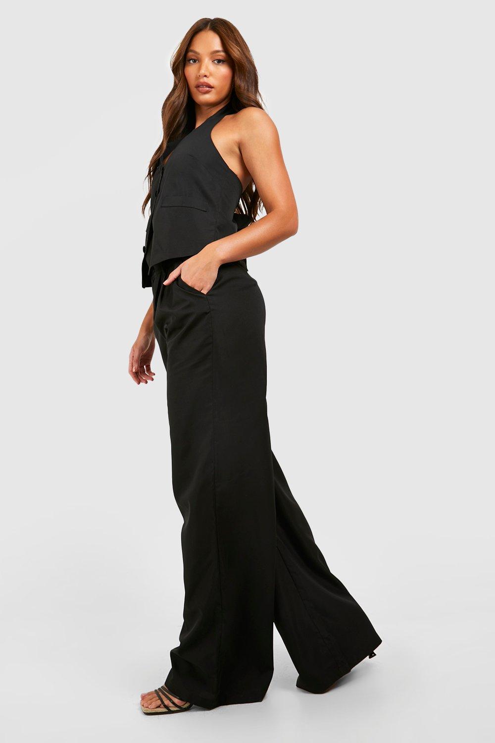 Tall Relaxed Fit Wide Leg Trousers | boohoo