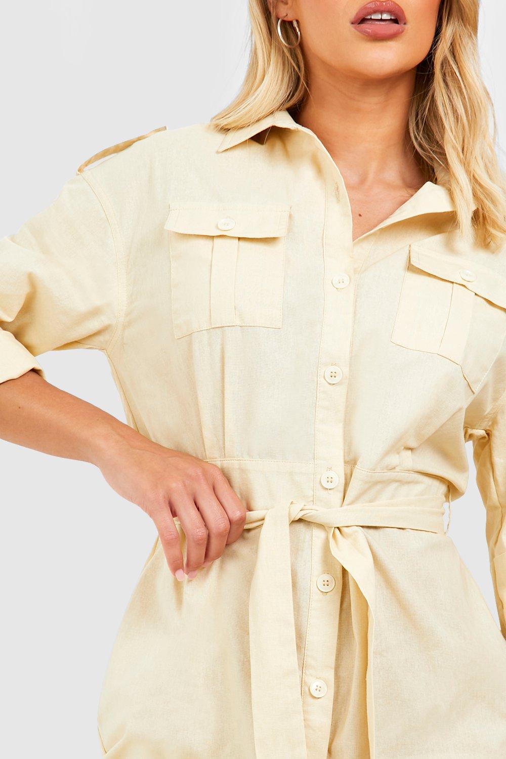 Beige utility clearance dress