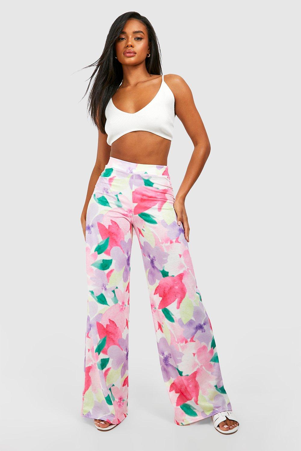 Floral Printed Wide Leg Pants