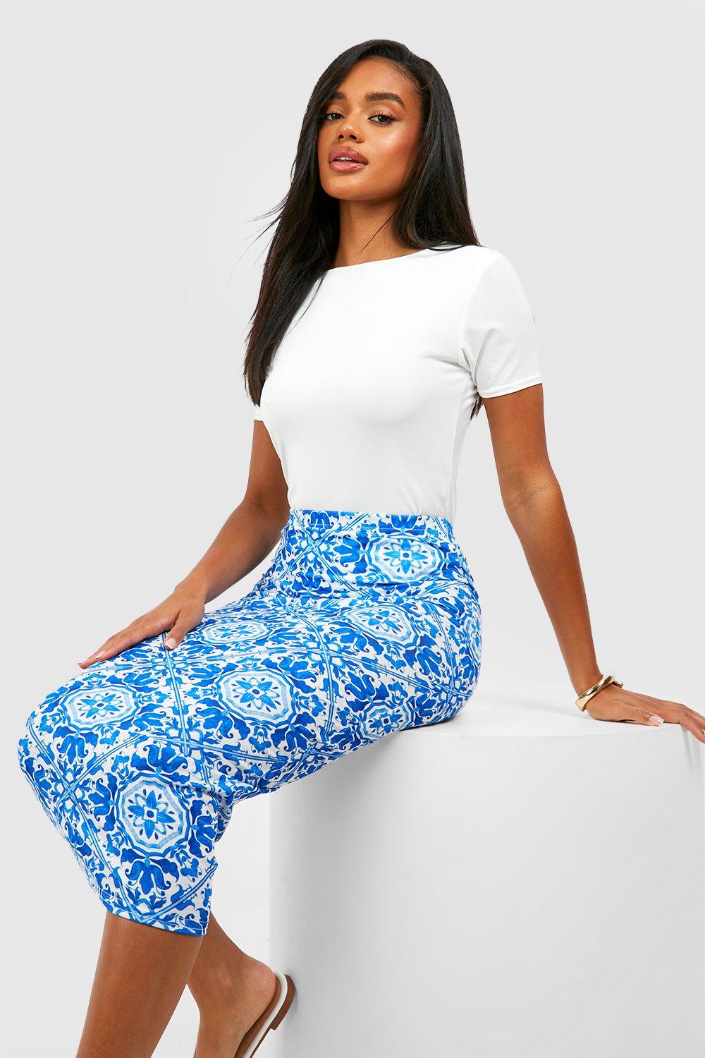 Blue skirt outlet boohoo