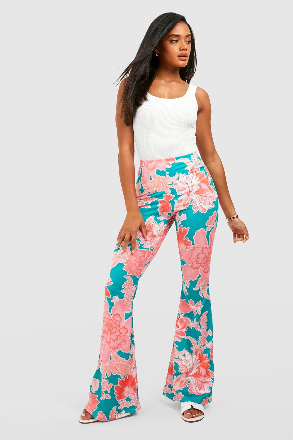 Flower flare hot sale pants