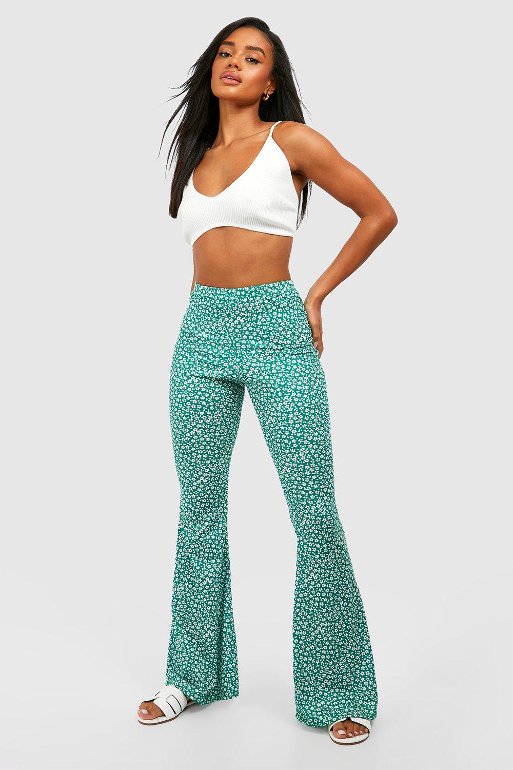 Ditsy Floral Flared Trousers