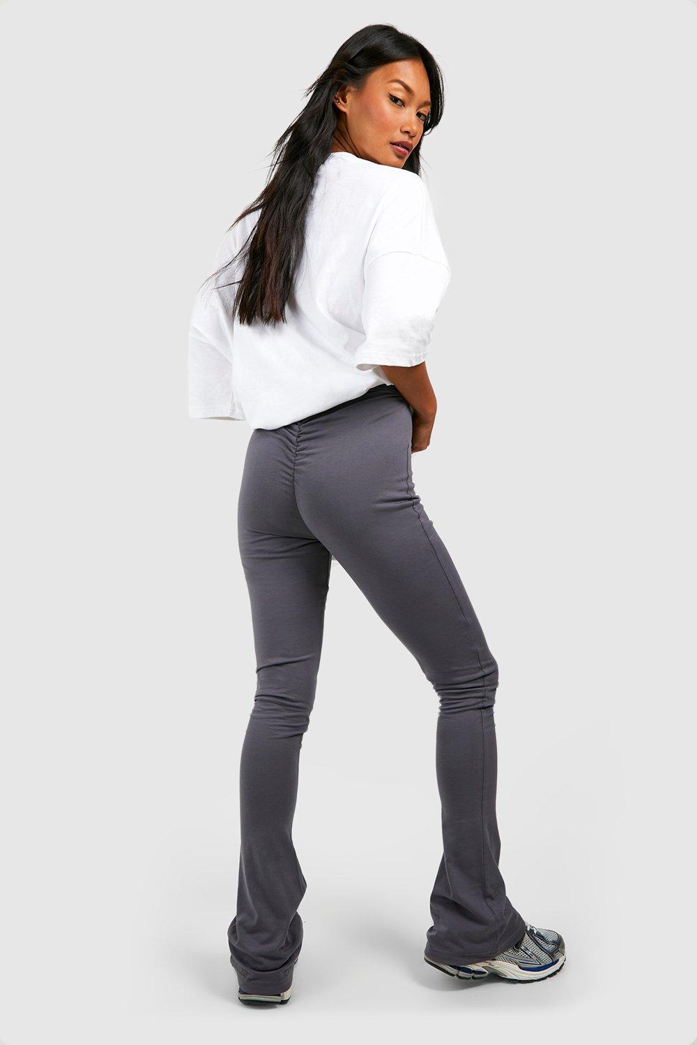 Tall Cotton Jersey Ruched Booty Boosting Flares