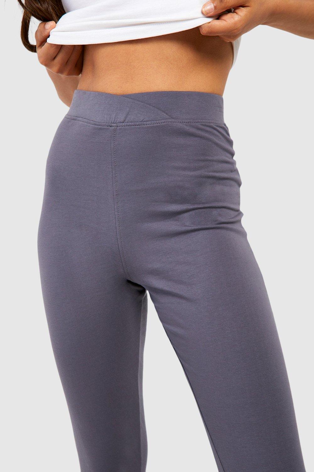 Cotton Jersey Leggings - Dark gray - Ladies