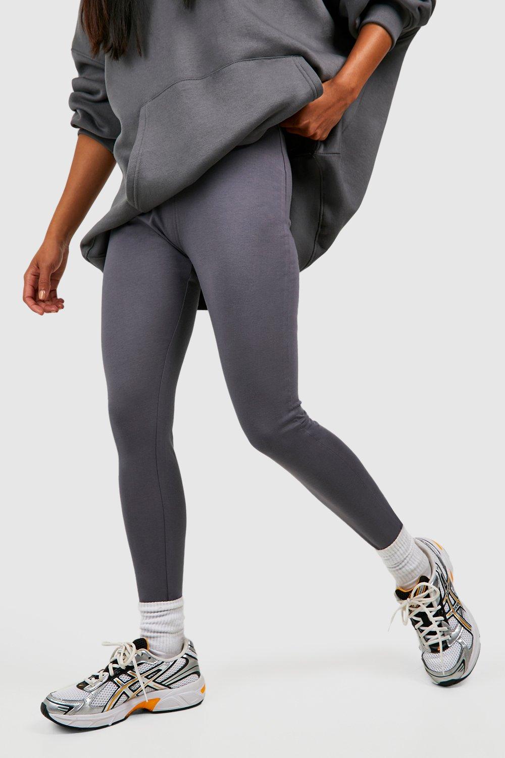 Jersey Mid Waist Leggings Grey