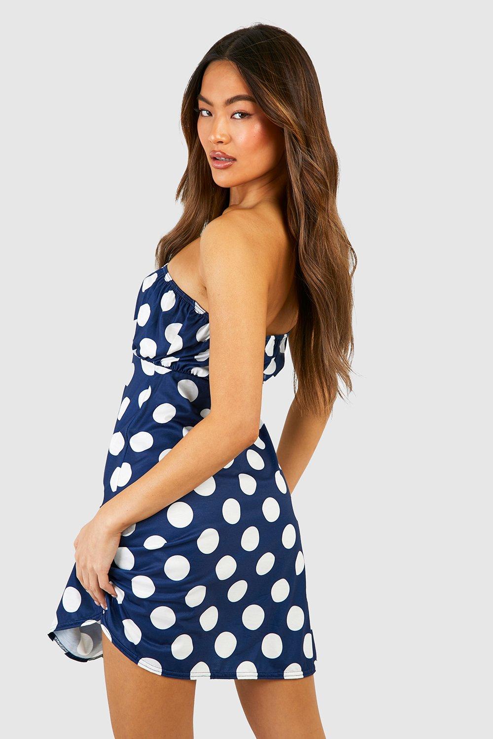 Robe droite pois boohoo