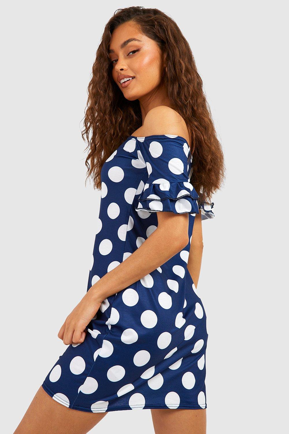 Polka dot store shift dress uk