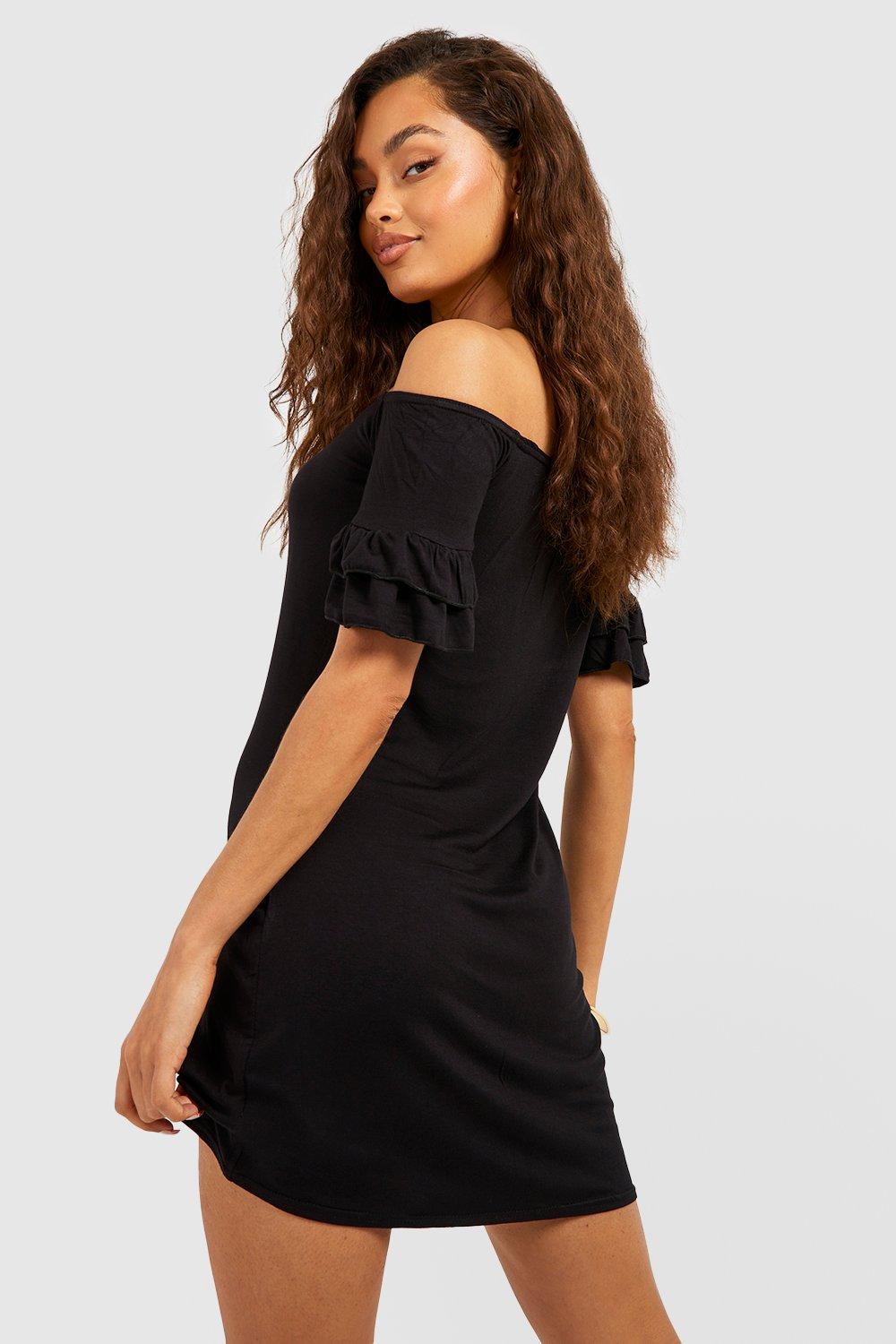 Off The Shoulder Shift Dress