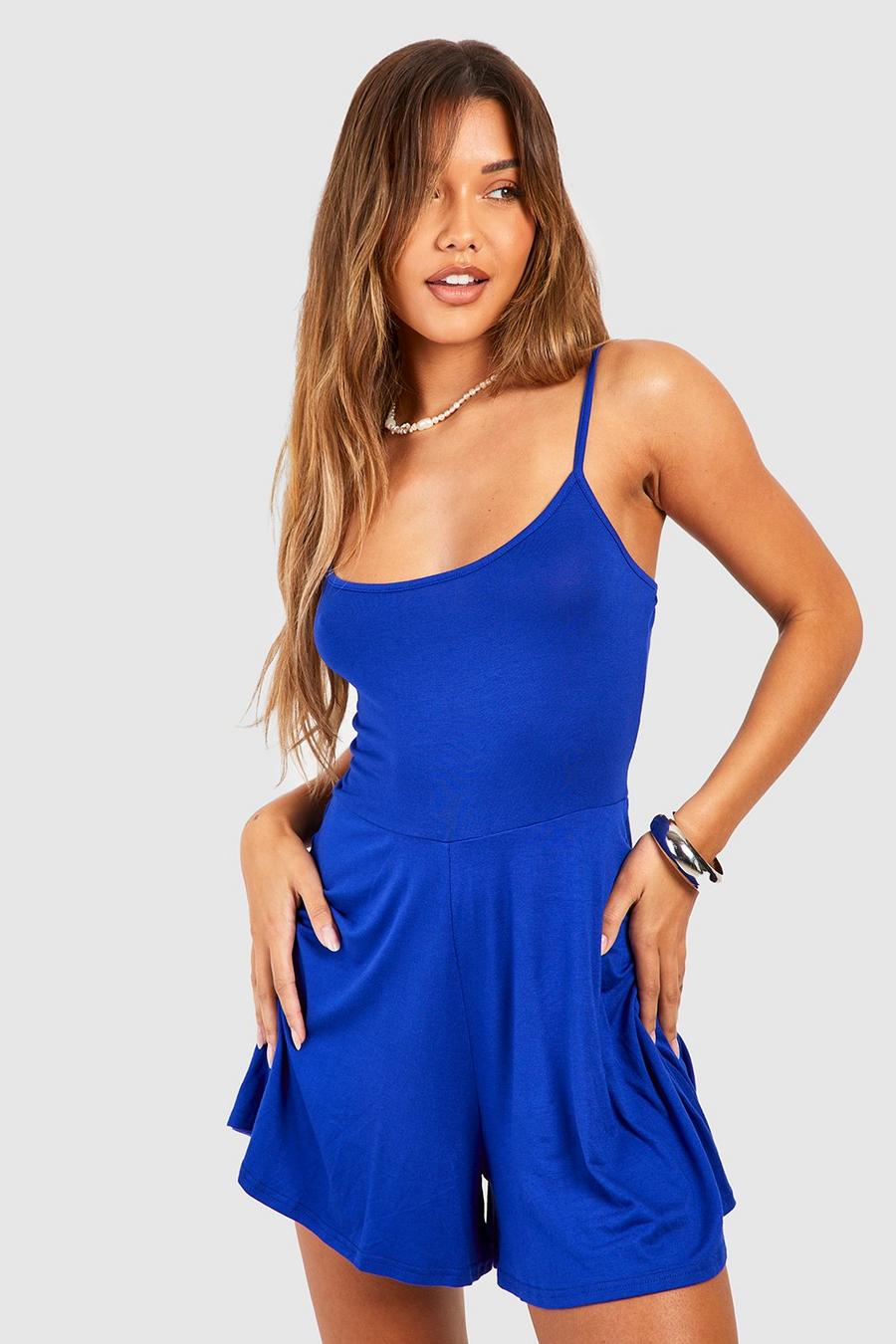 Cobalt Strappy Swing Beach Playsuit image number 1