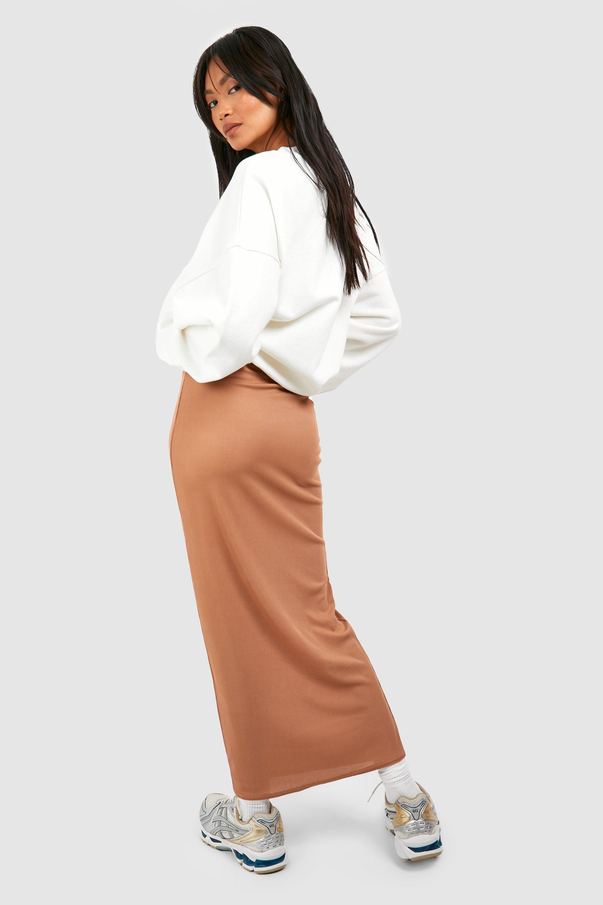 Beige hot sale bodycon skirt