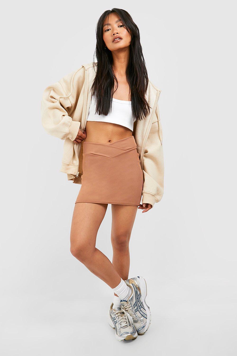 V Waistband Mini Skirt