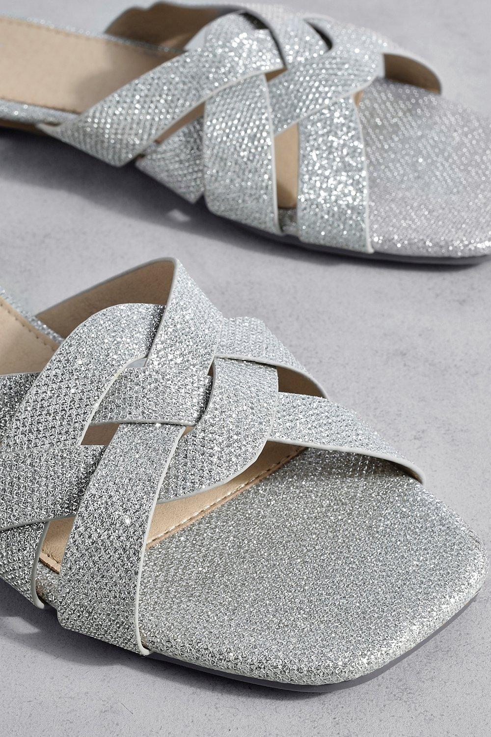 Sparkly hot sale bow sandals