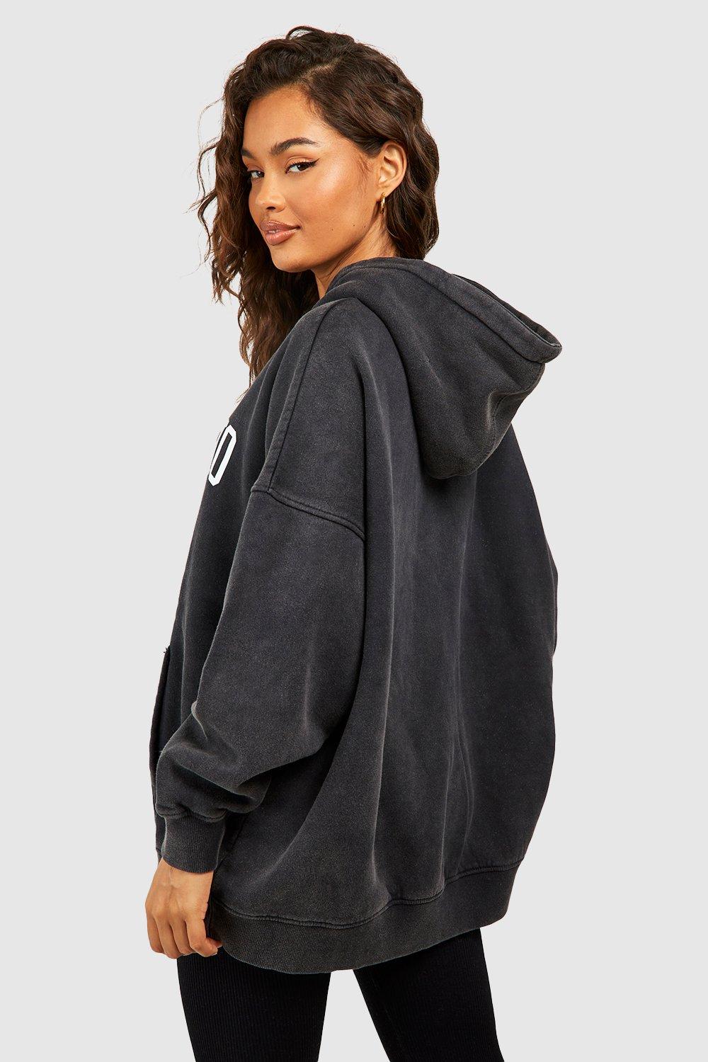 Ladies black oversized discount hoodie