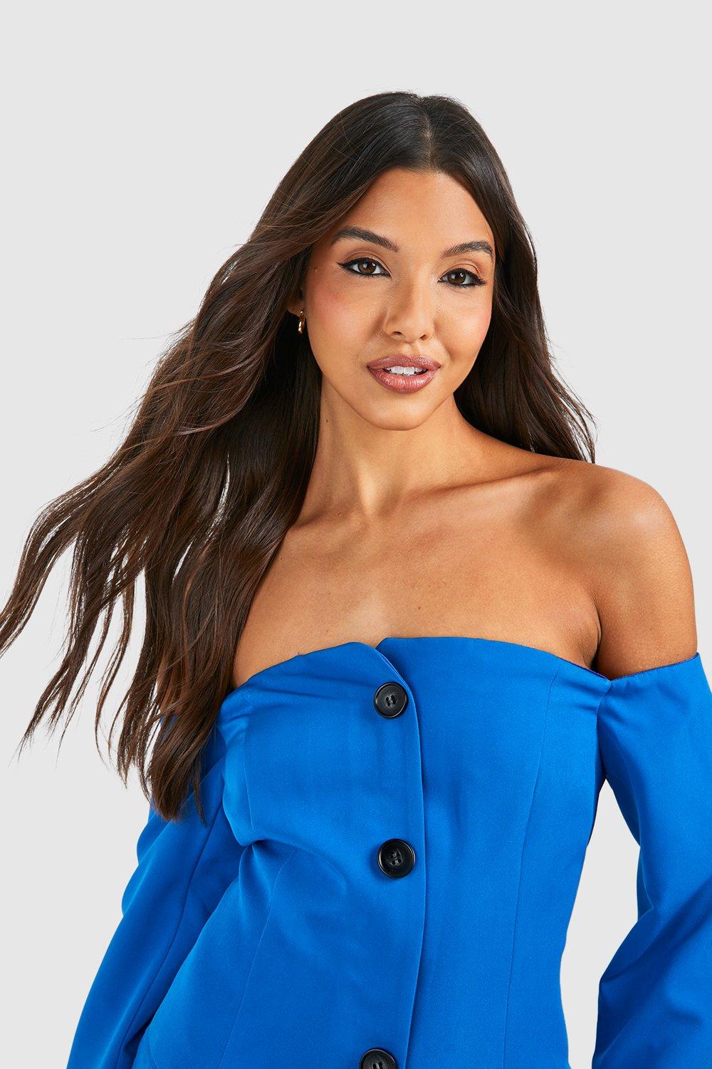 Blazer off shoulder dress best sale