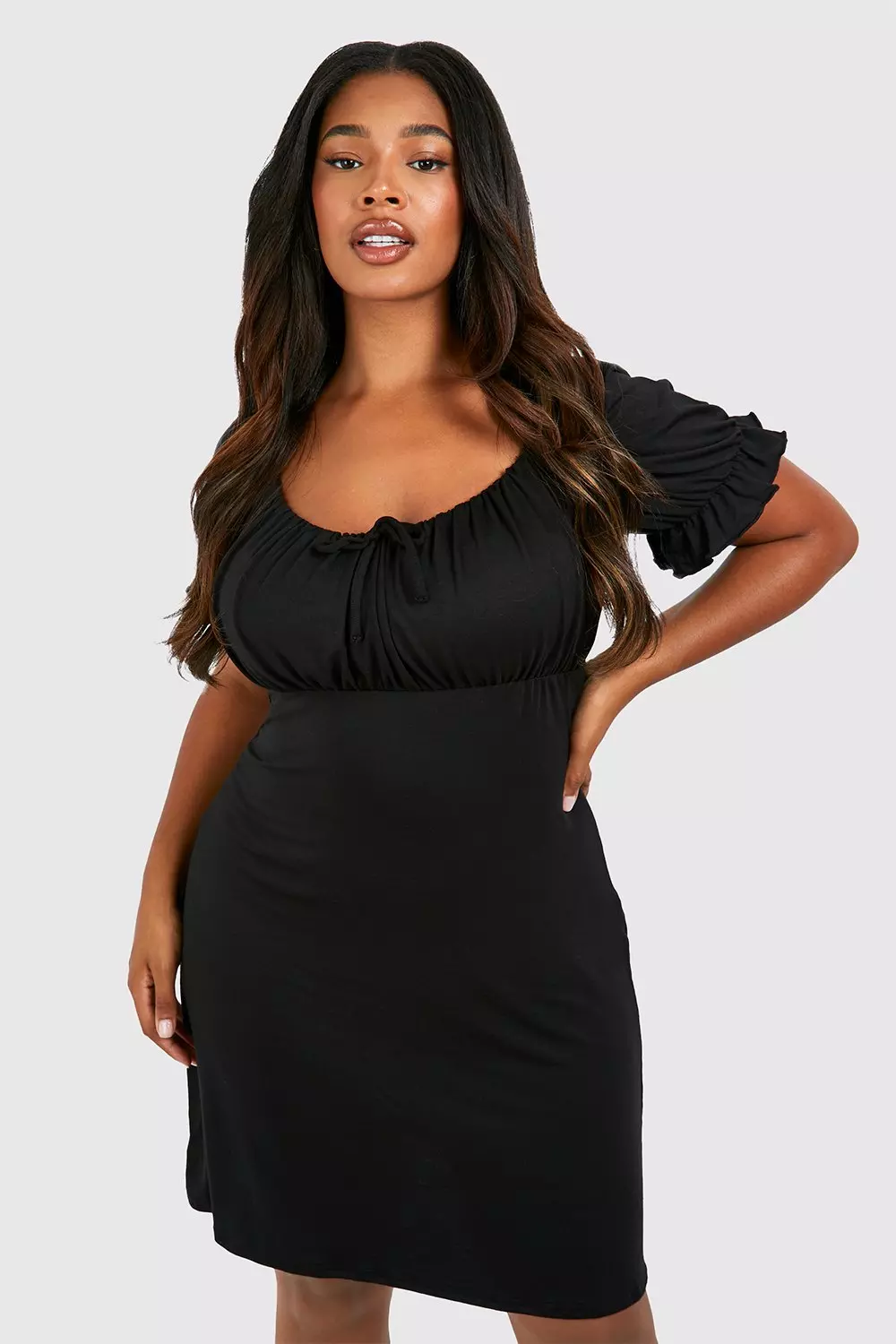 Black Plus Jersey Milkmaid Sundress  alternative image