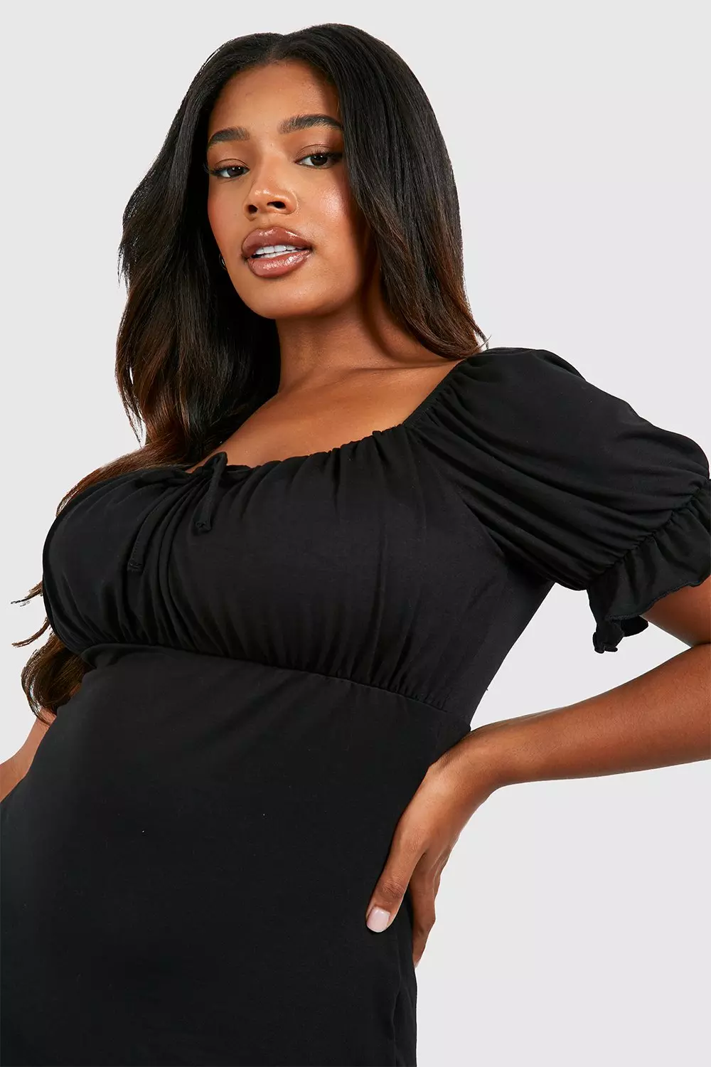 Black Plus Jersey Milkmaid Sundress  alternative image