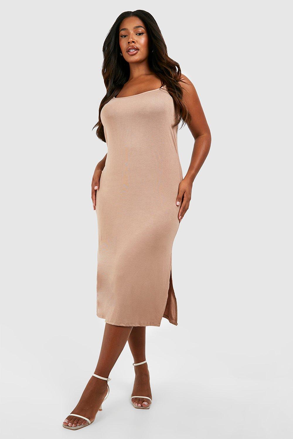 Jersey split shop midi dress