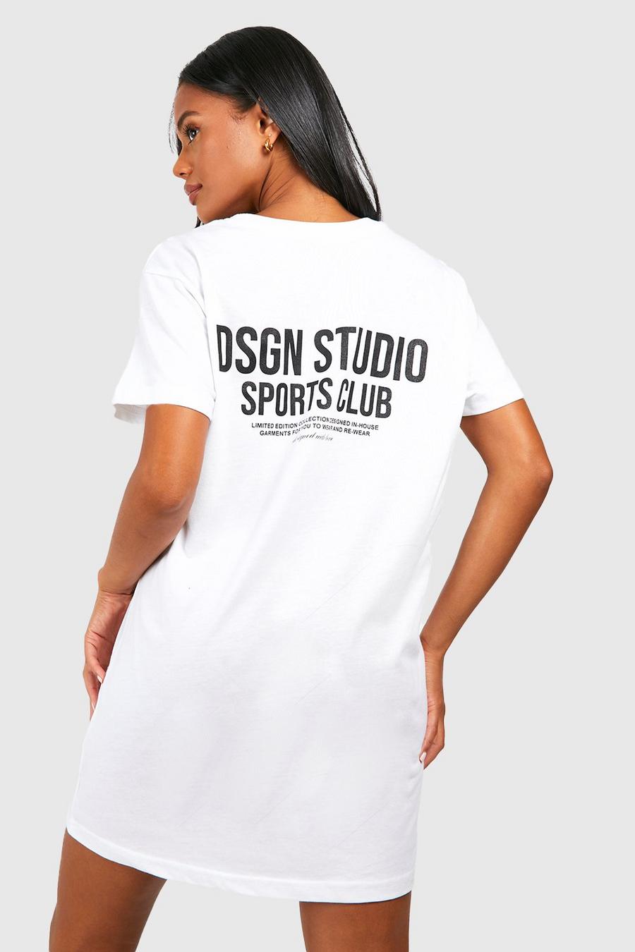 Vestido camiseta oversize Design Studio, White