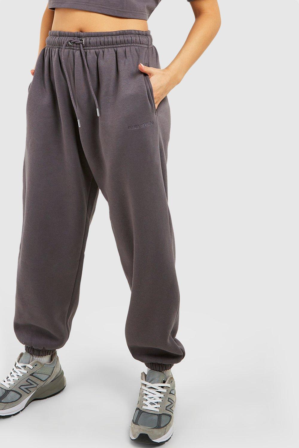 Unisex Charcoal Oversized Joggers with Pockets