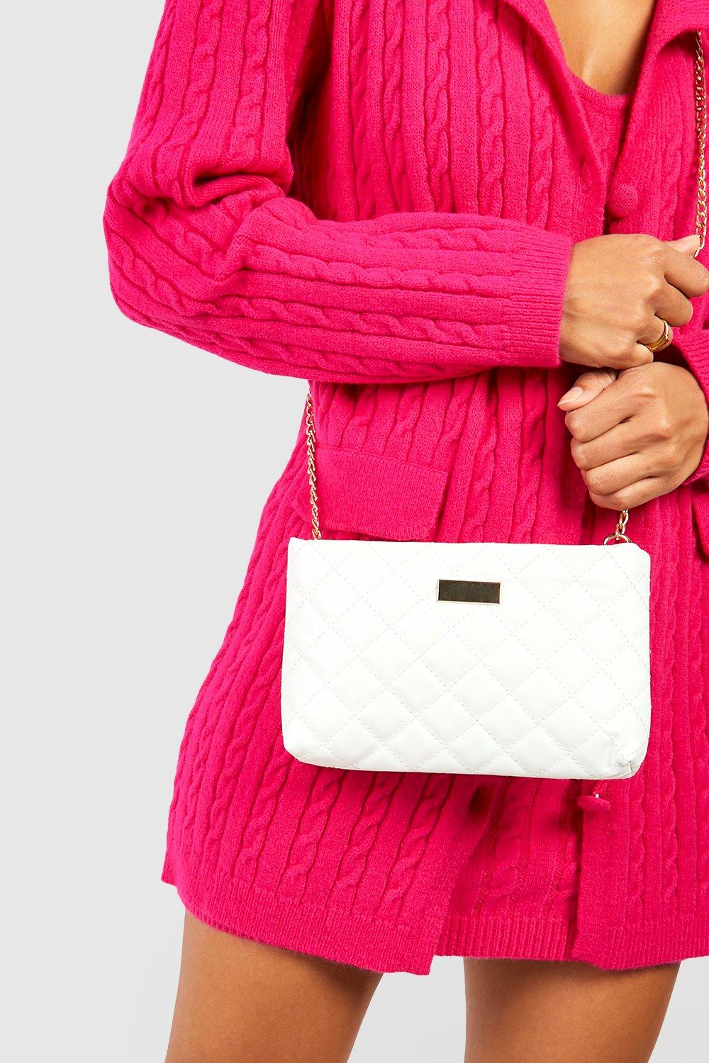 White clutch best sale bag boohoo