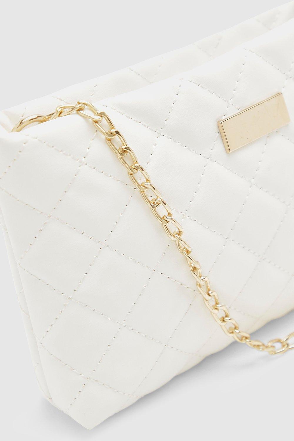 Ladies cream deals clutch bag