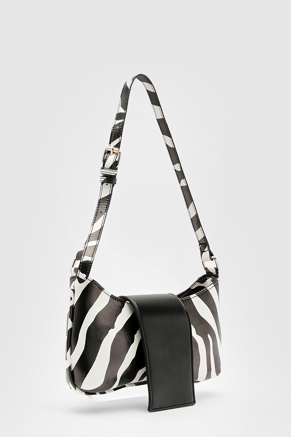 Zebra print hot sale shoulder bag