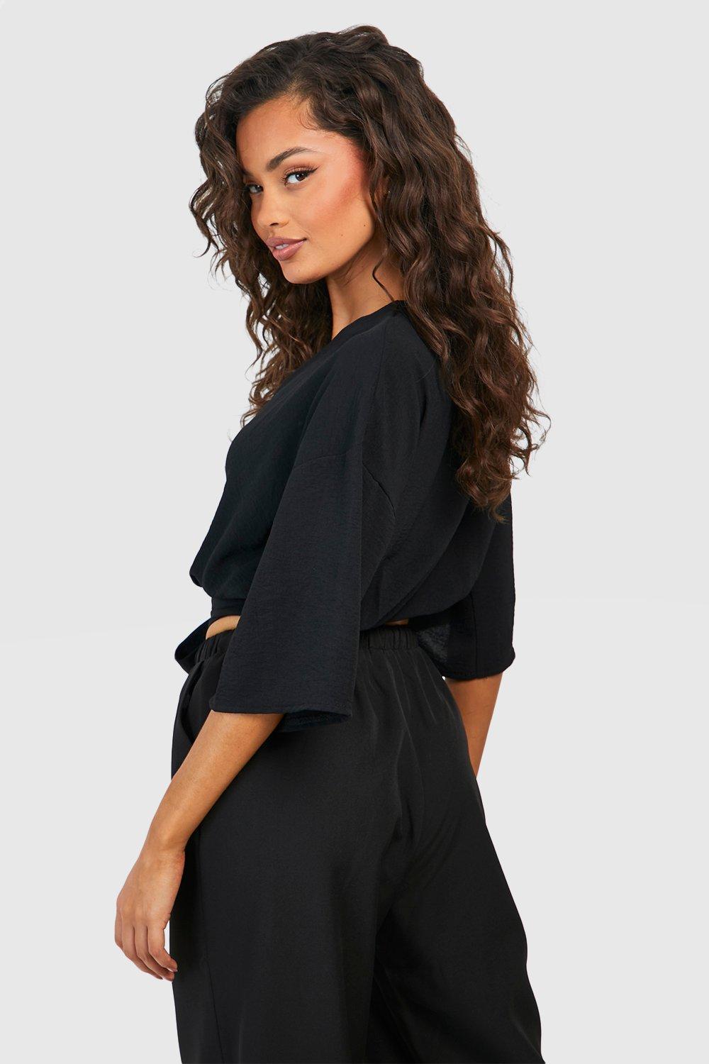 Chemise nouée à la taille hot sale