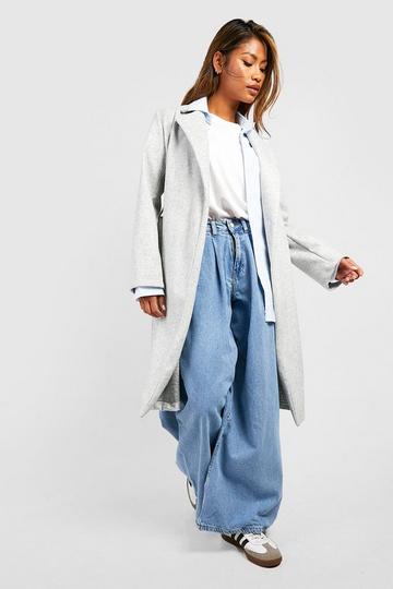 Grey Marl Belted Coat