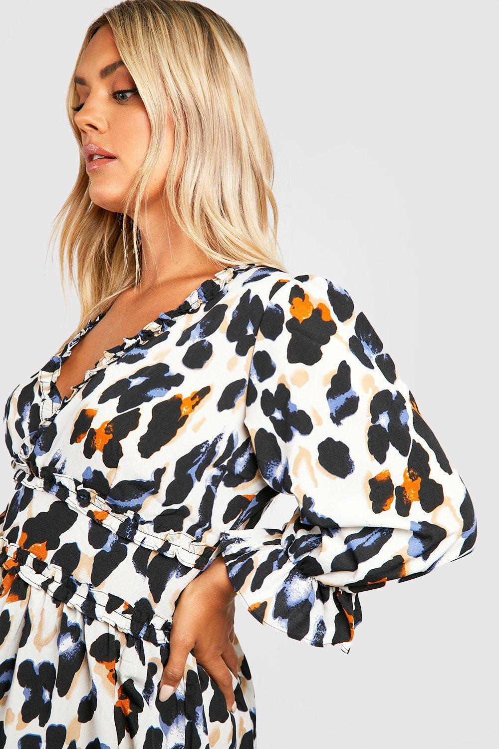 Boohoo leopard print clearance dress