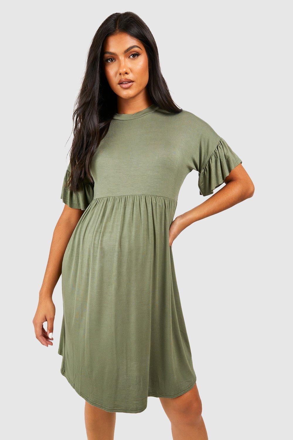 Maternite Robe courte de grossesse a volants boohoo FR