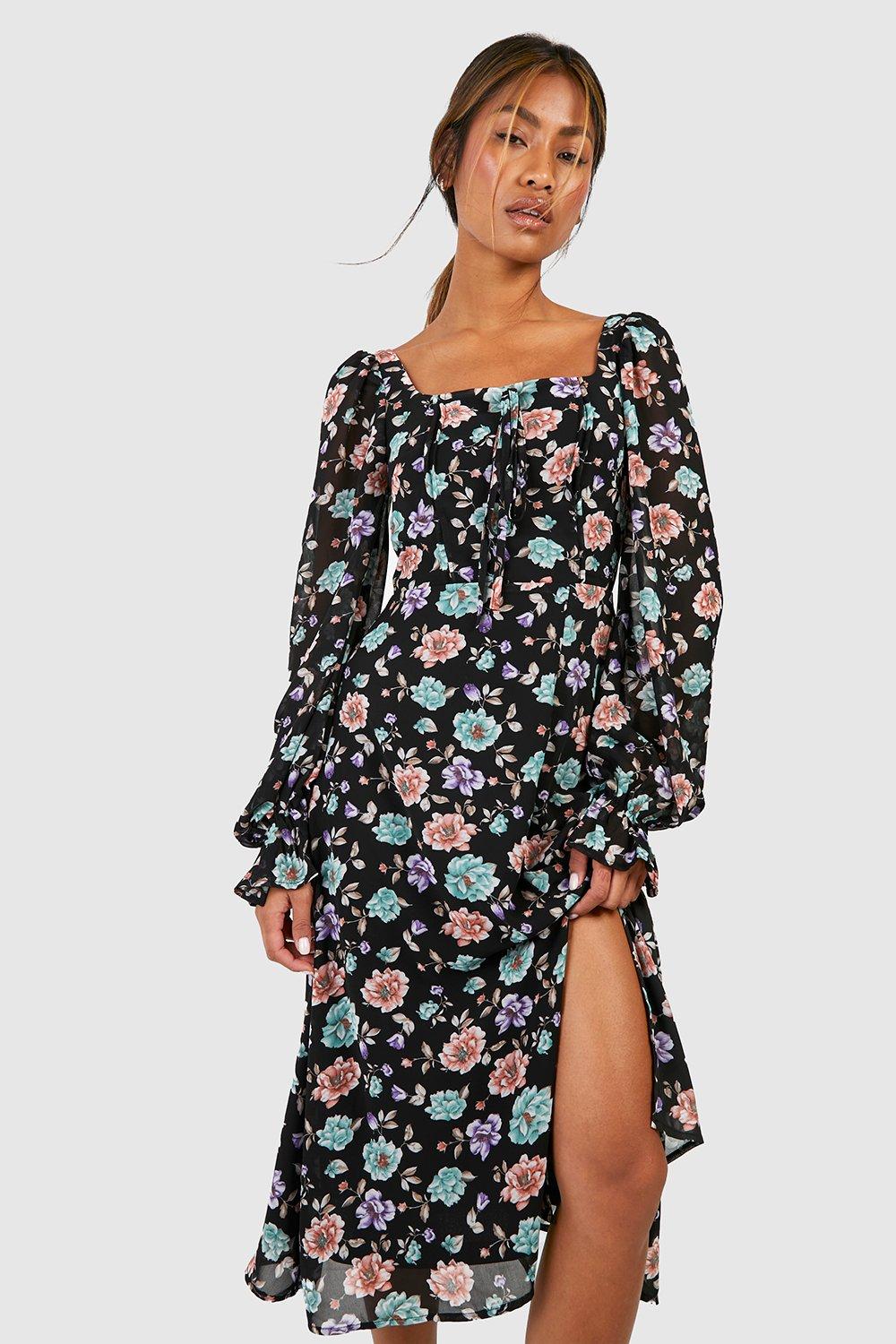 Midi store milkmaid dress