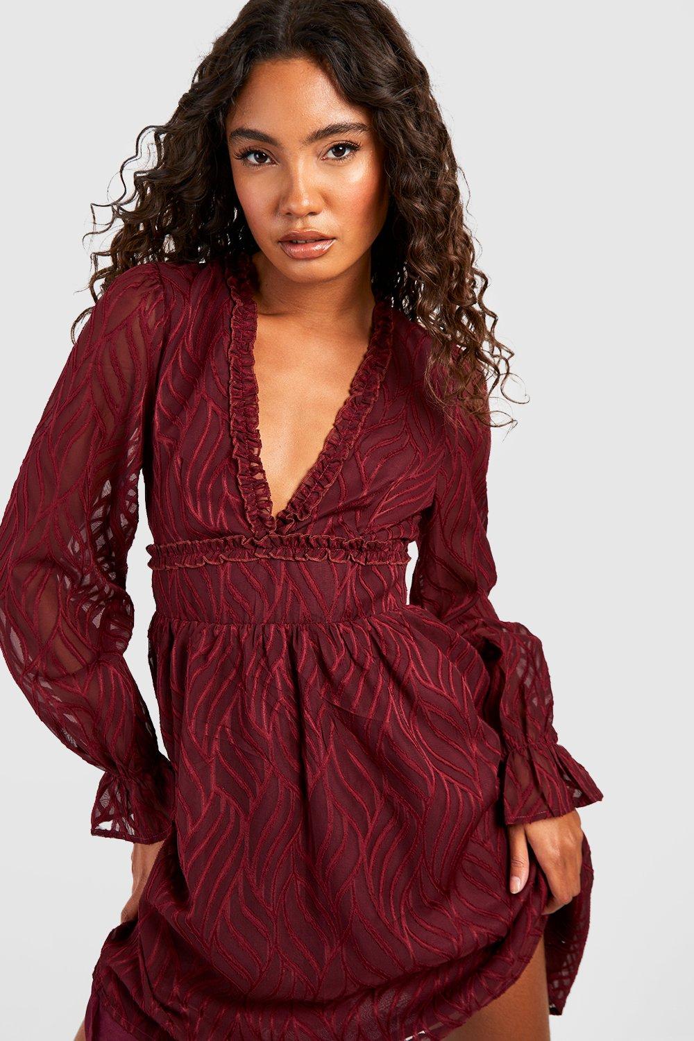 Tall best sale burgundy dress