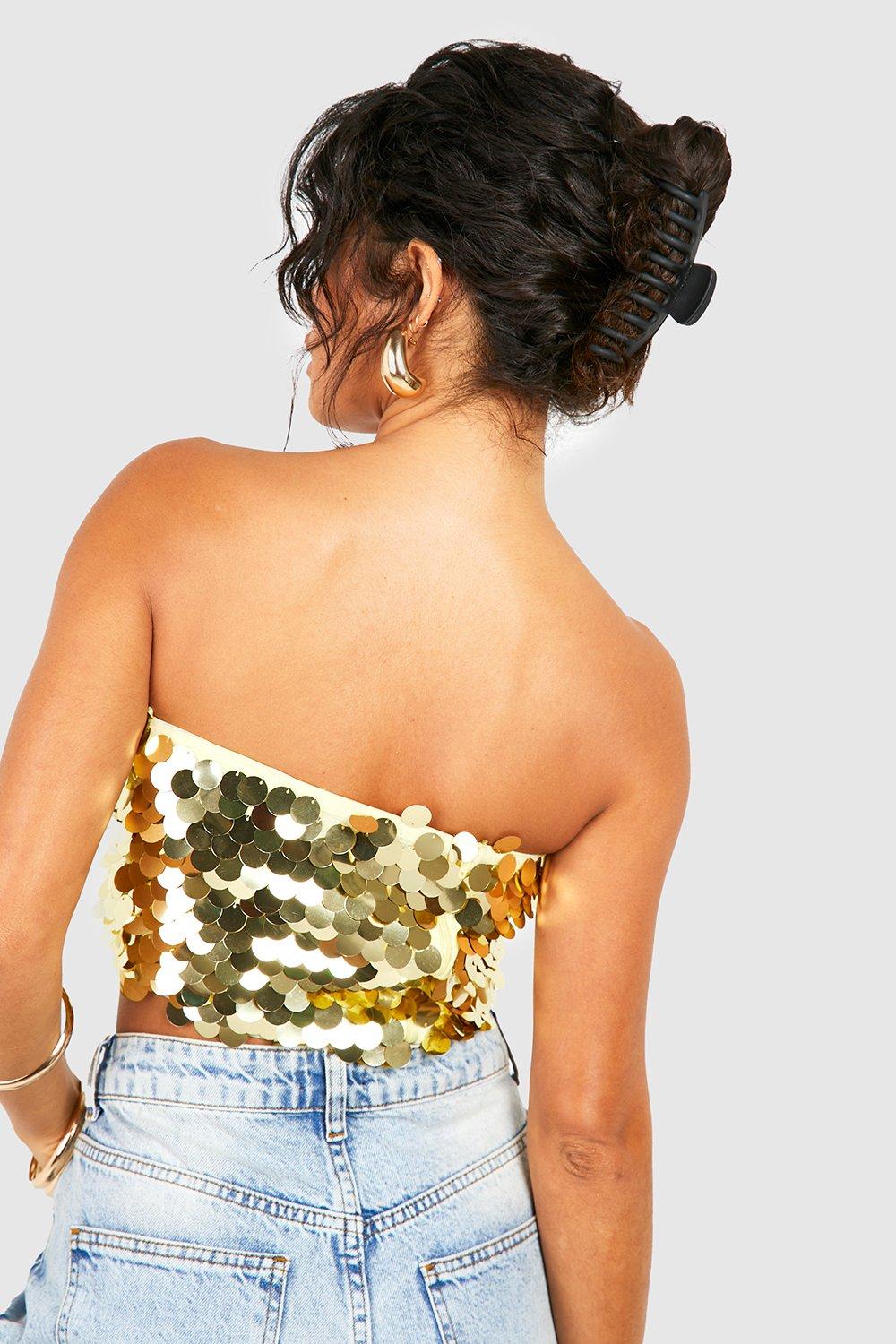 Large Sequin Bandeau Top