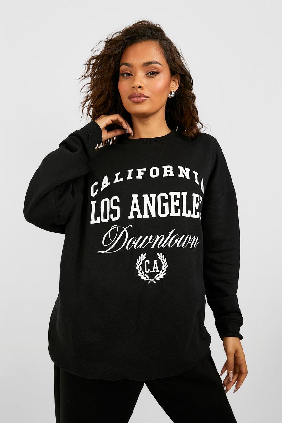 Felpa con slogan Los Angeles, Black image number 1