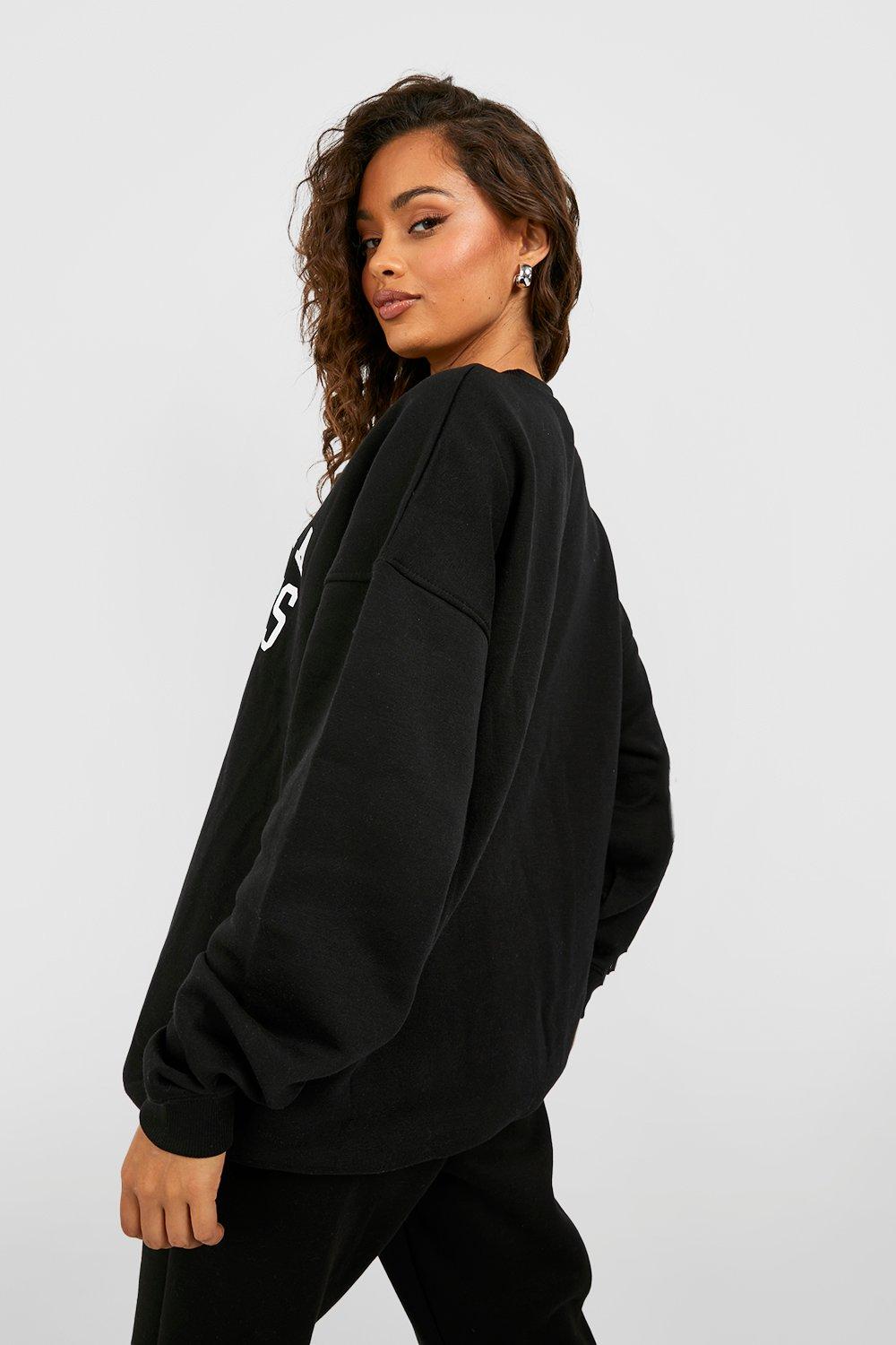 Los Angeles Slogan High Neck Sweatshirt And Leggings Set