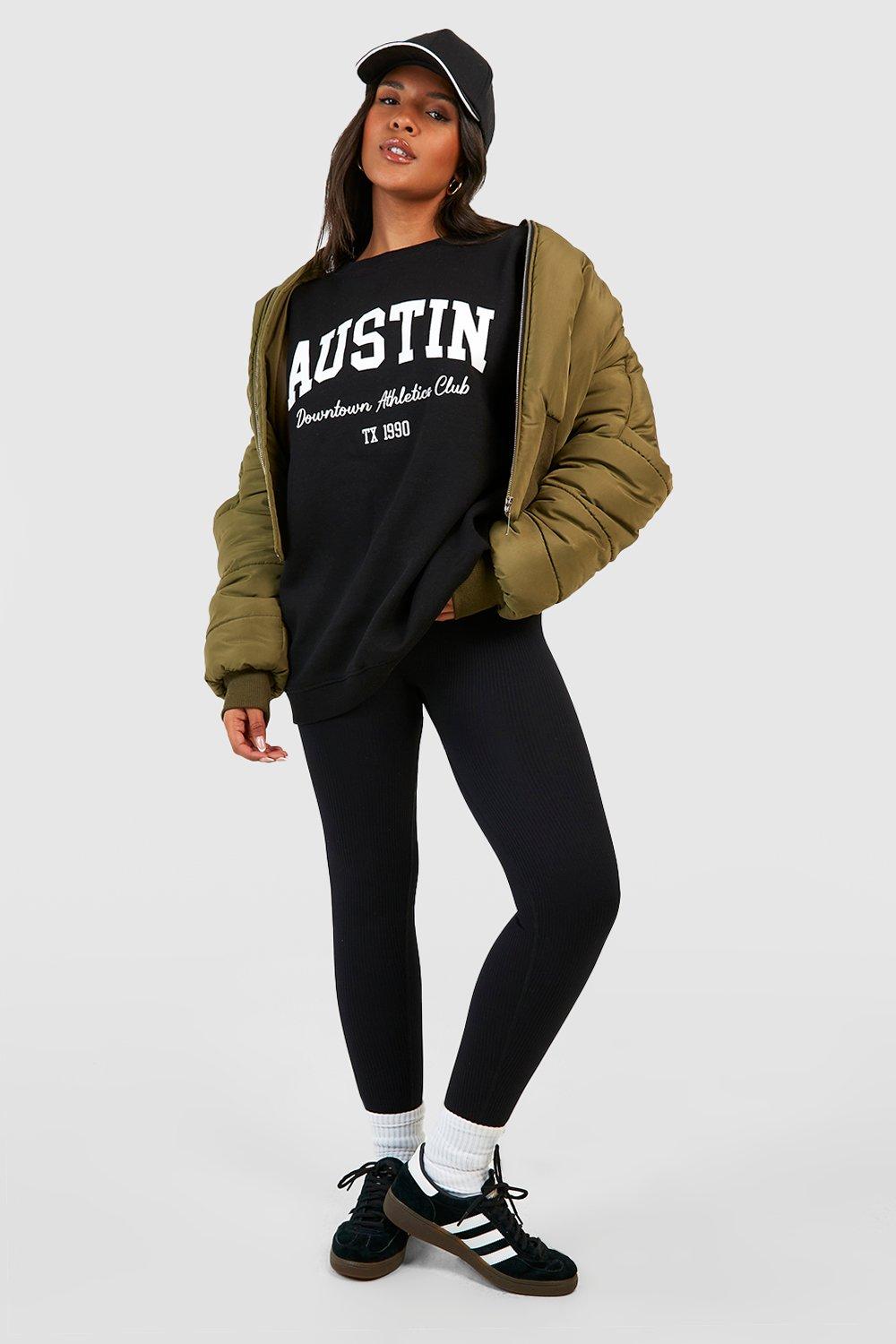 Black slogan sweatshirt sale