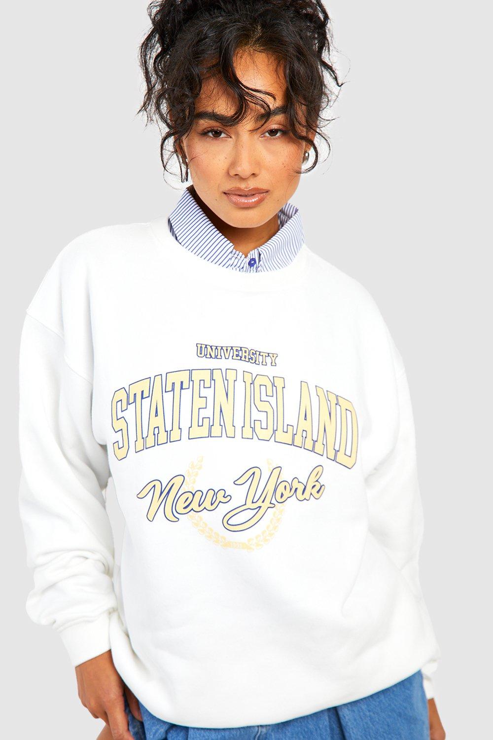 White best sale slogan jumper