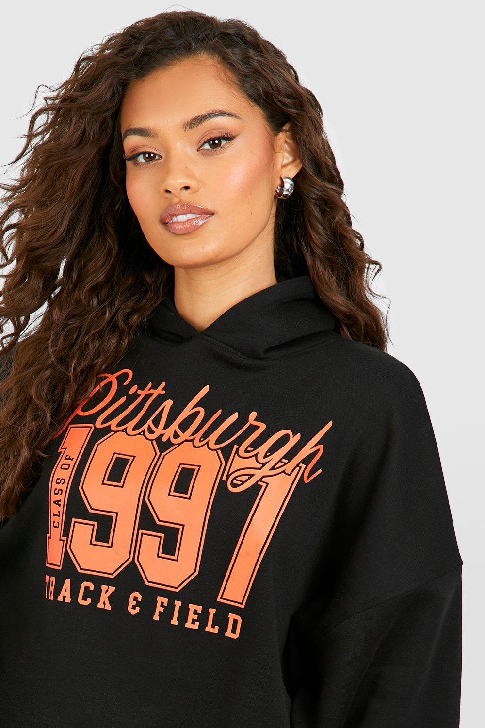 Pittsburgh Slogan Printed Hoodie