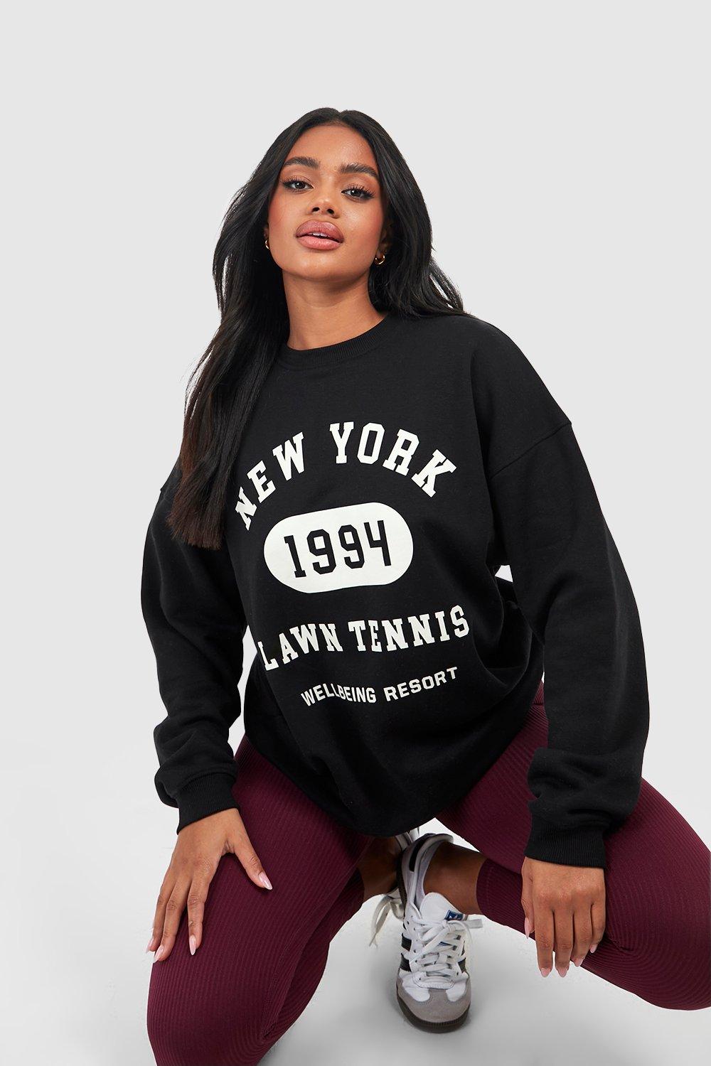 New York Slogan Printed Sweatshirt boohoo