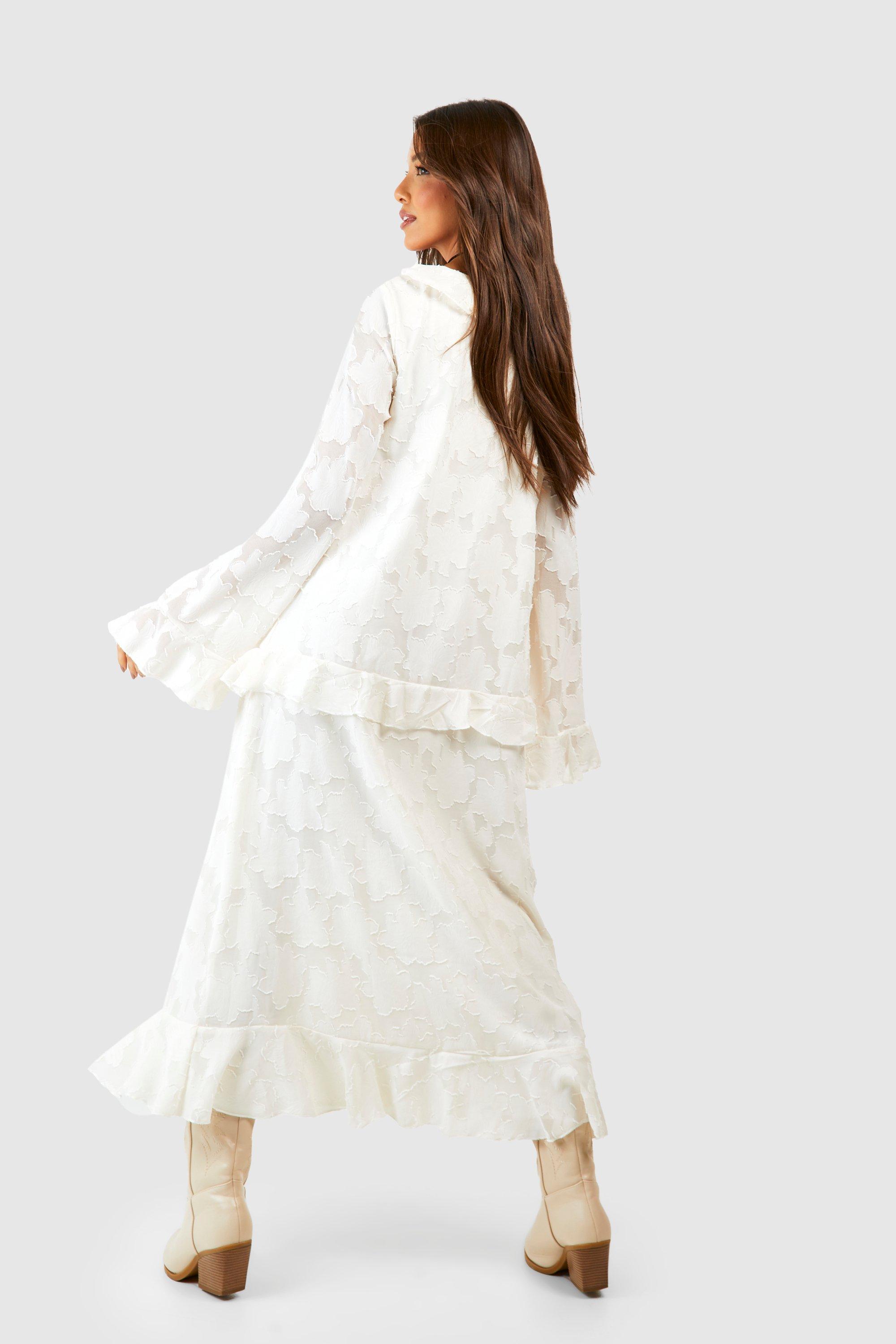 White midi 2024 smock dress