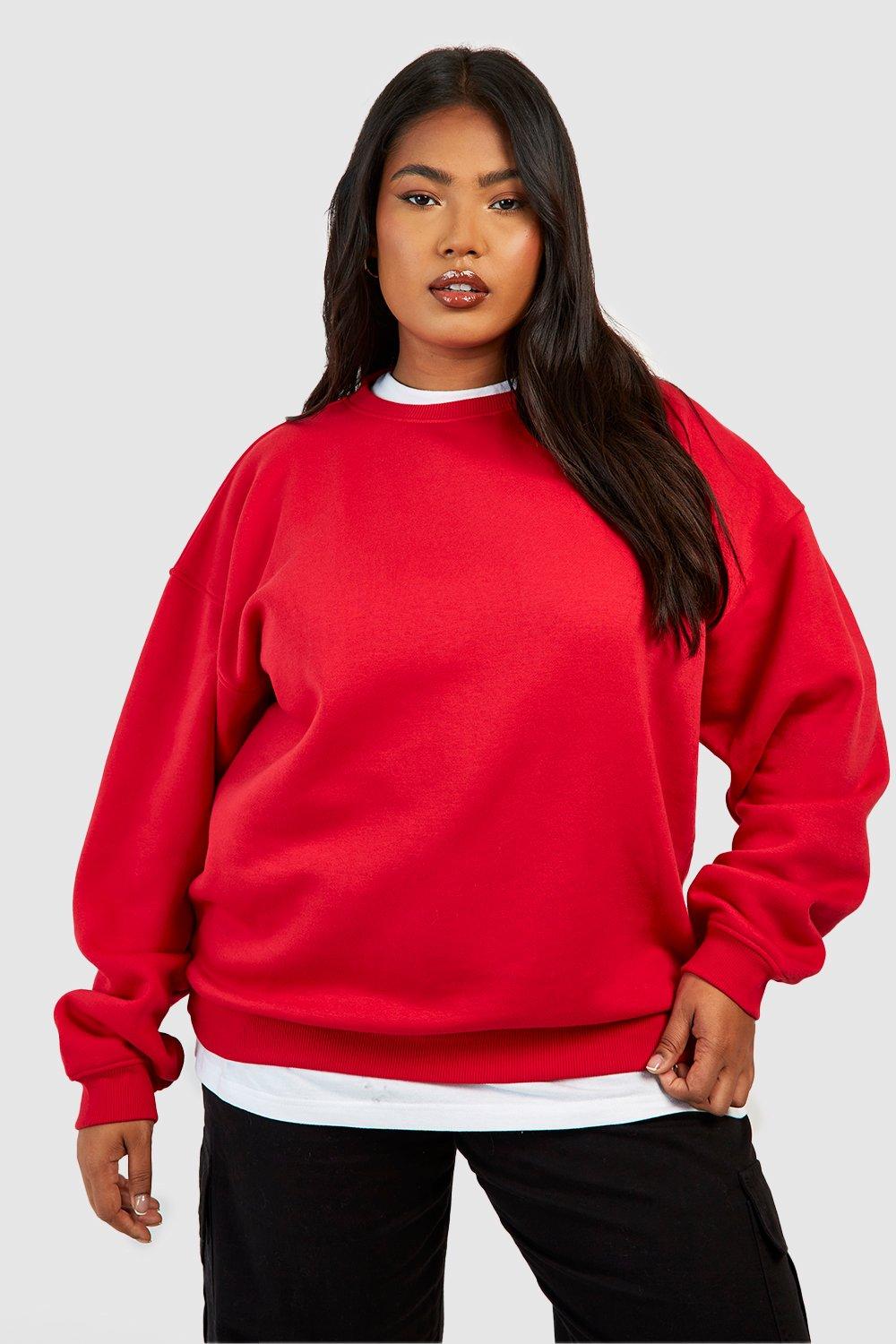 Plus Sports Club Slogan Printed Sweatshirt boohoo