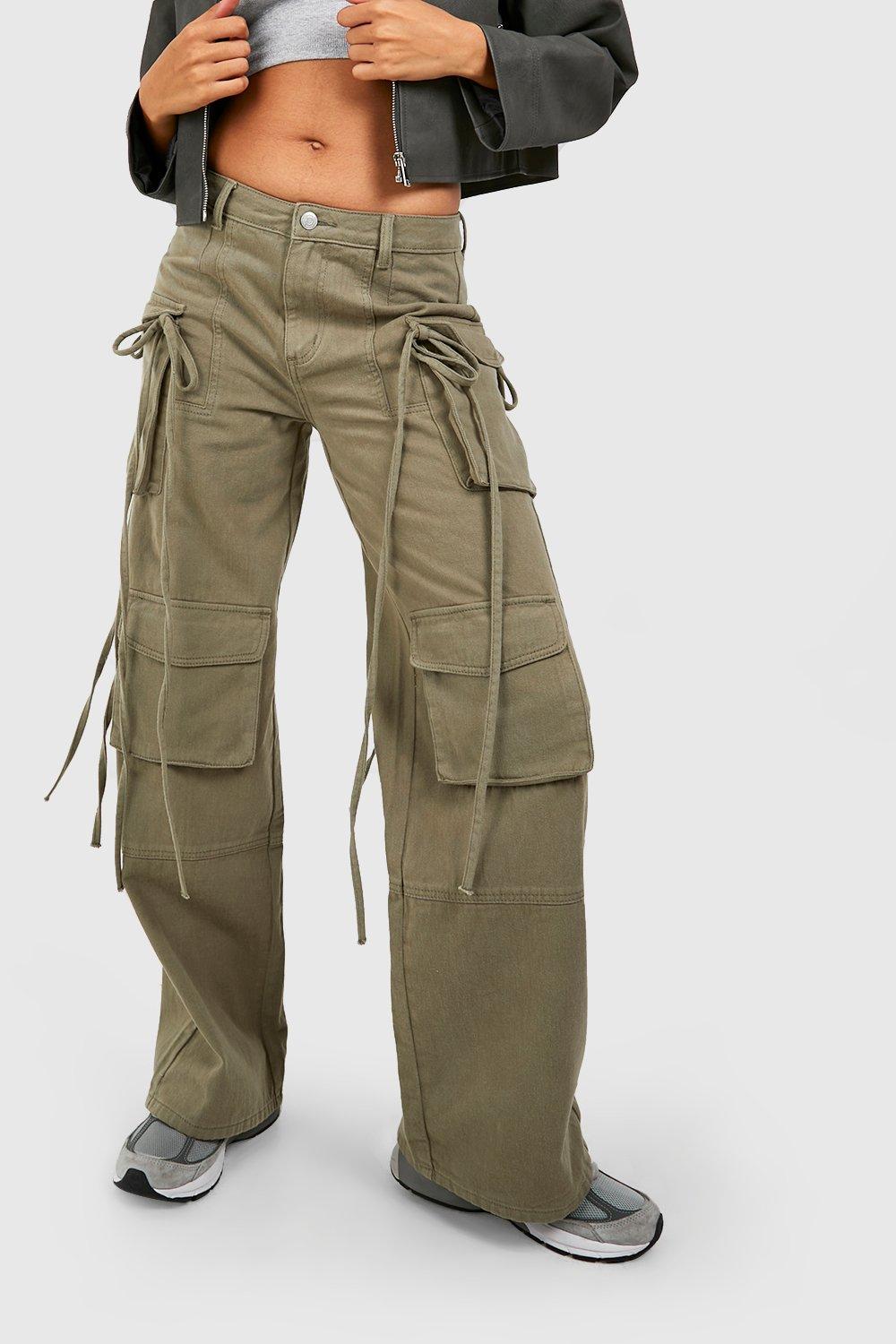 https://media.boohoo.com/i/boohoo/gzz66207_khaki_xl_3/female-khaki-strap-detail-multi-pocket-denim-cargos-