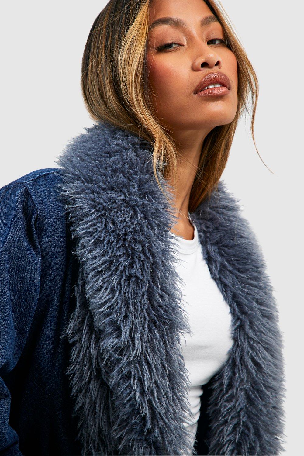 Blue hot sale shaggy coat