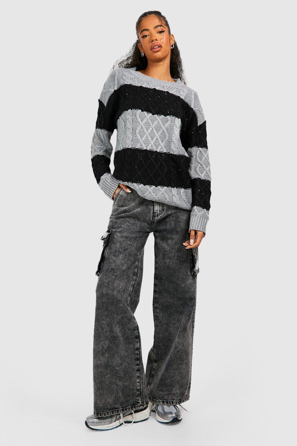 Grey hot sale longline jumper