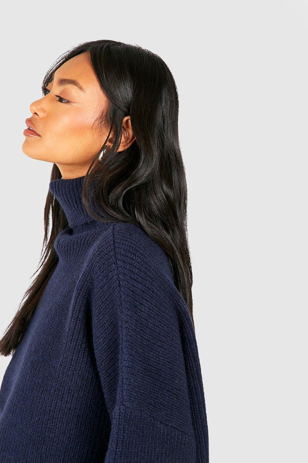 Polo neck hot sale oversized jumper