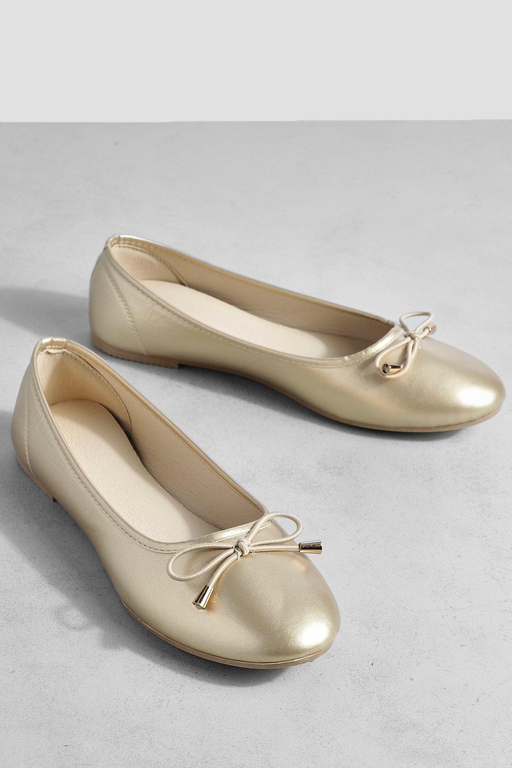 Metallic 2024 ballet pumps