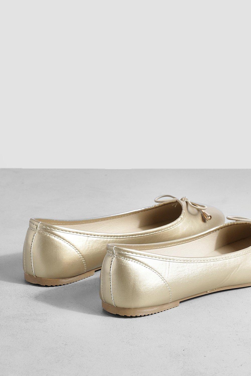 Metallic shop ballet pumps