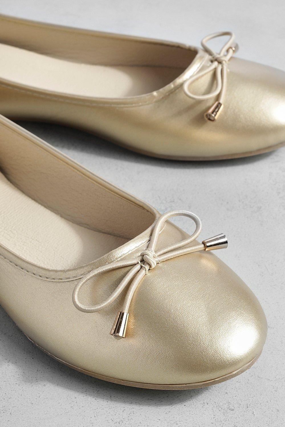 Metallic discount ballet pumps