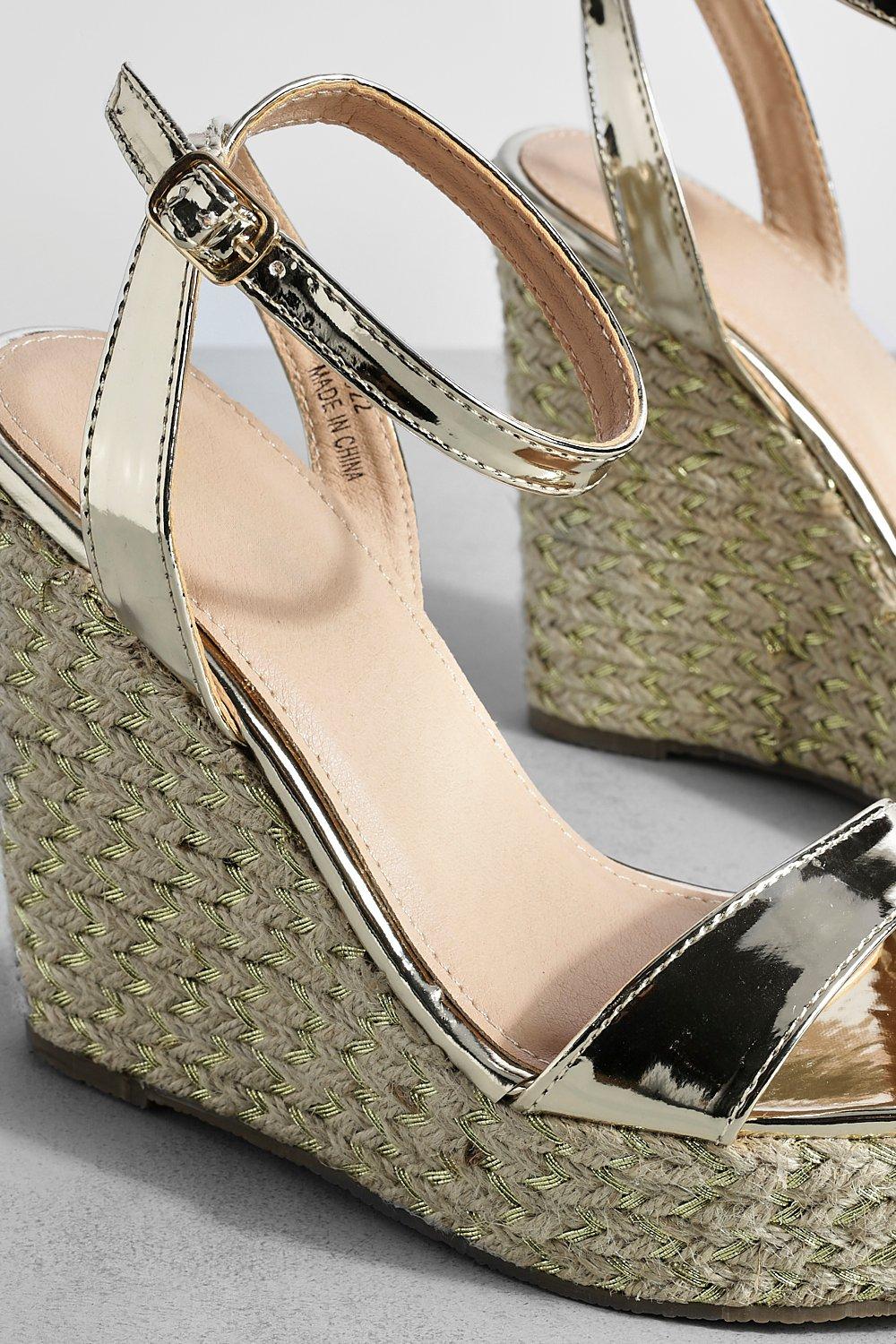 Silver clearance metallic wedges